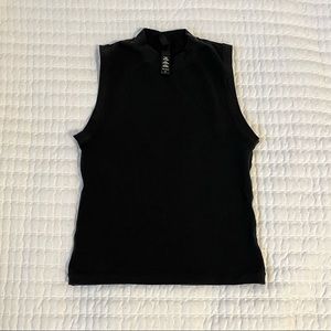 Skims Stretch Cotton Jersey Mock Neck Tank